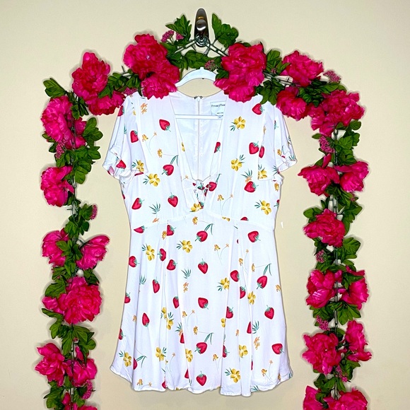 Privacy Please Dixie Floral Print Front Tie Dress Size L - Picture 4 of 16